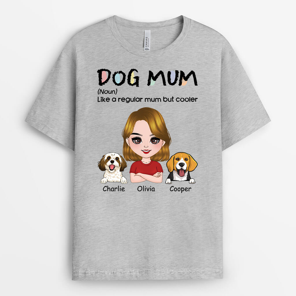 1607AUK1 personalised dog mum definition t shirt