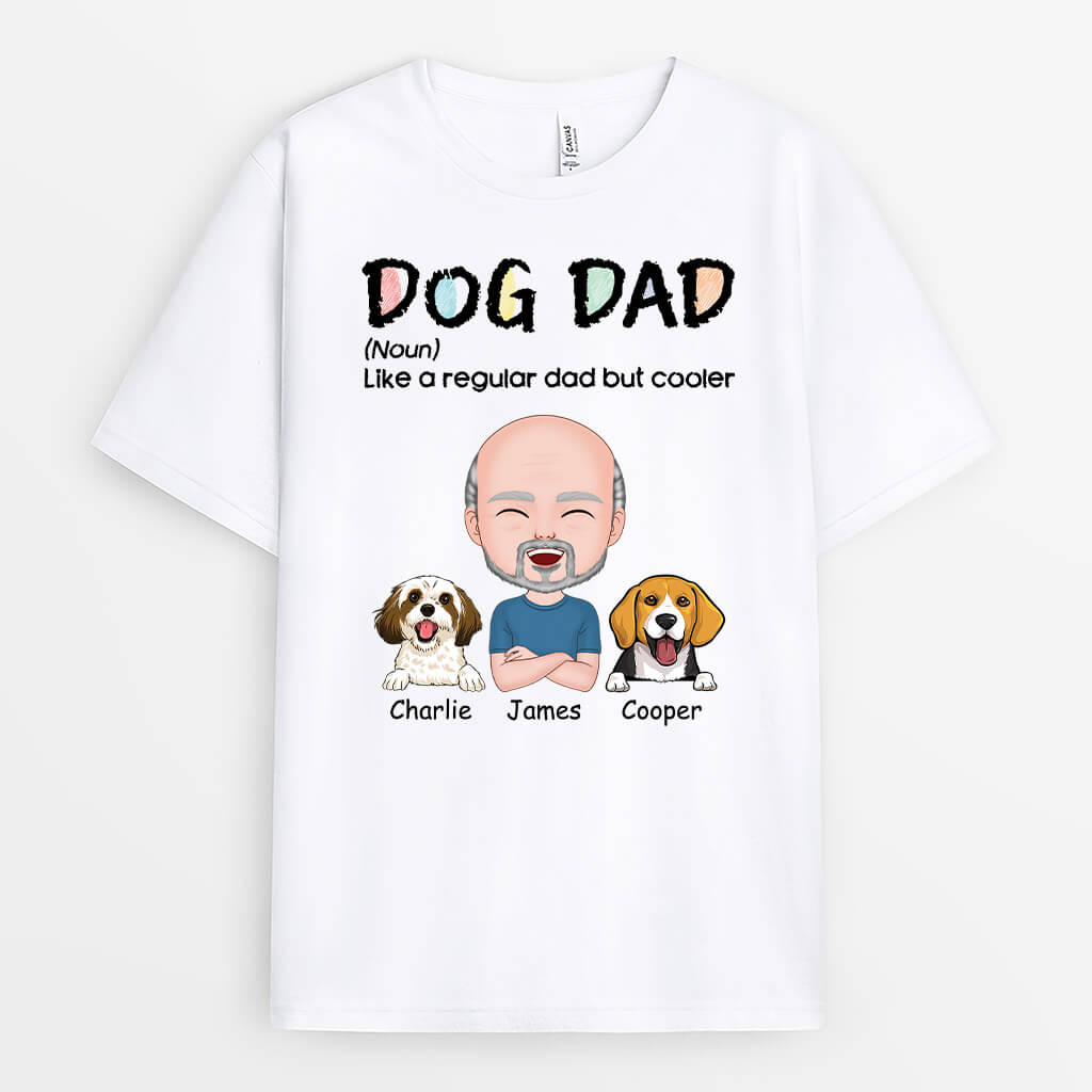 1608AUK2 personalised dog dad definition t shirt