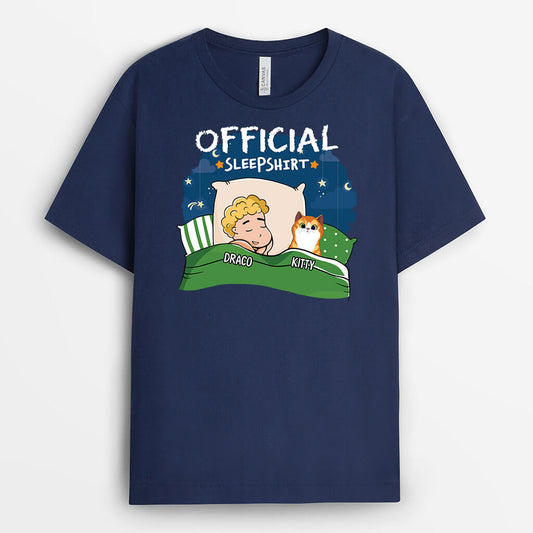 1614AUK1 personalised official sleepshirt cat t shirt