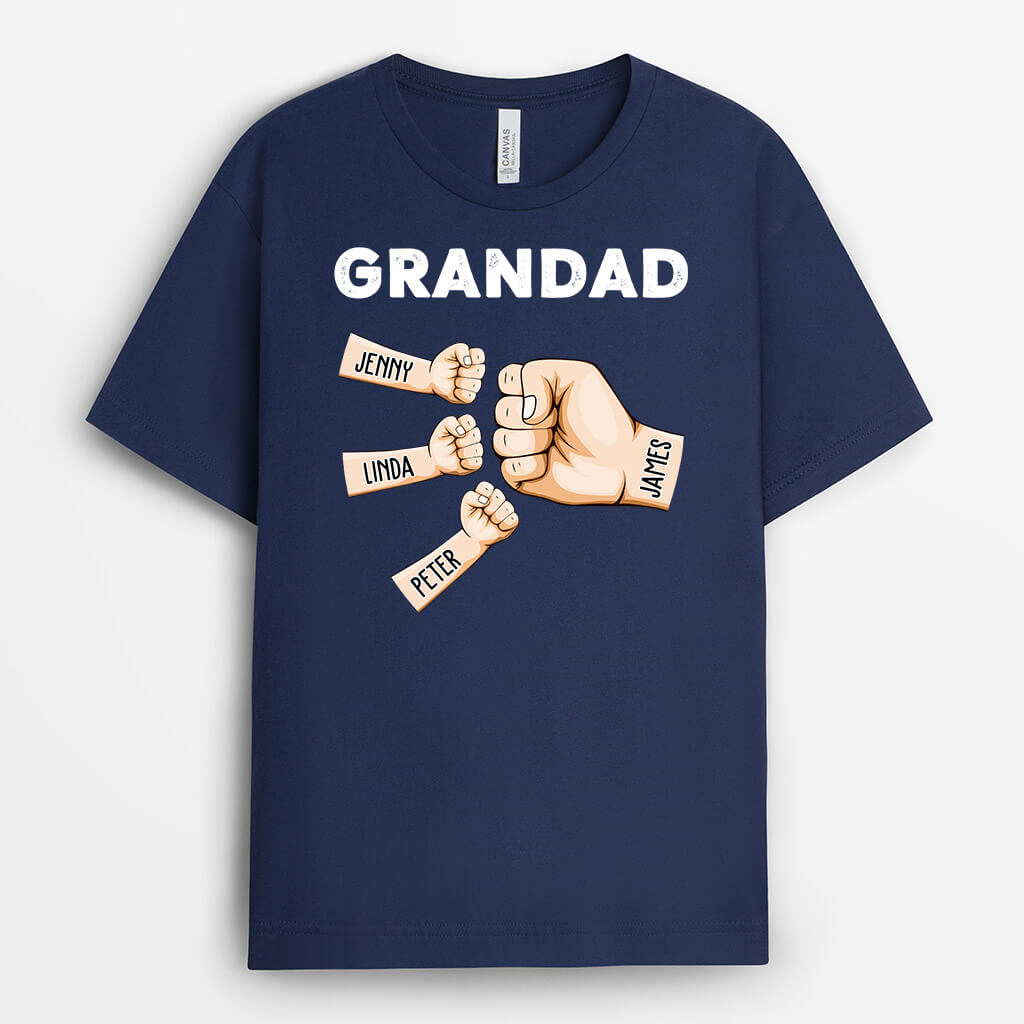 1616AUK2 personalised our best grandad t shirt