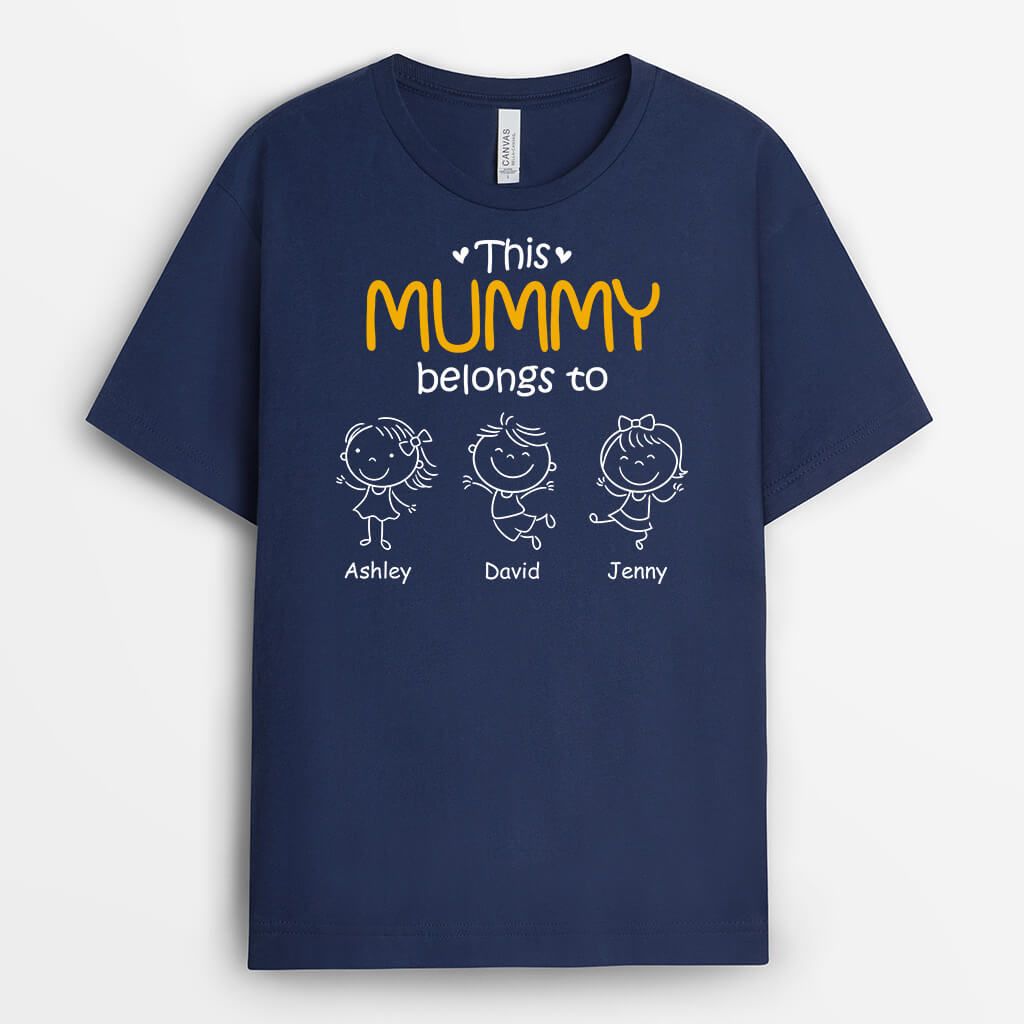 1617AUK2 personalised this grandma belongs to t shirt