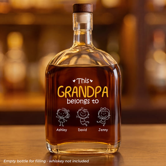1617AUS1 personalized whiskey bottles gifts for dadmomgrandpagrandma 1617aitp8b