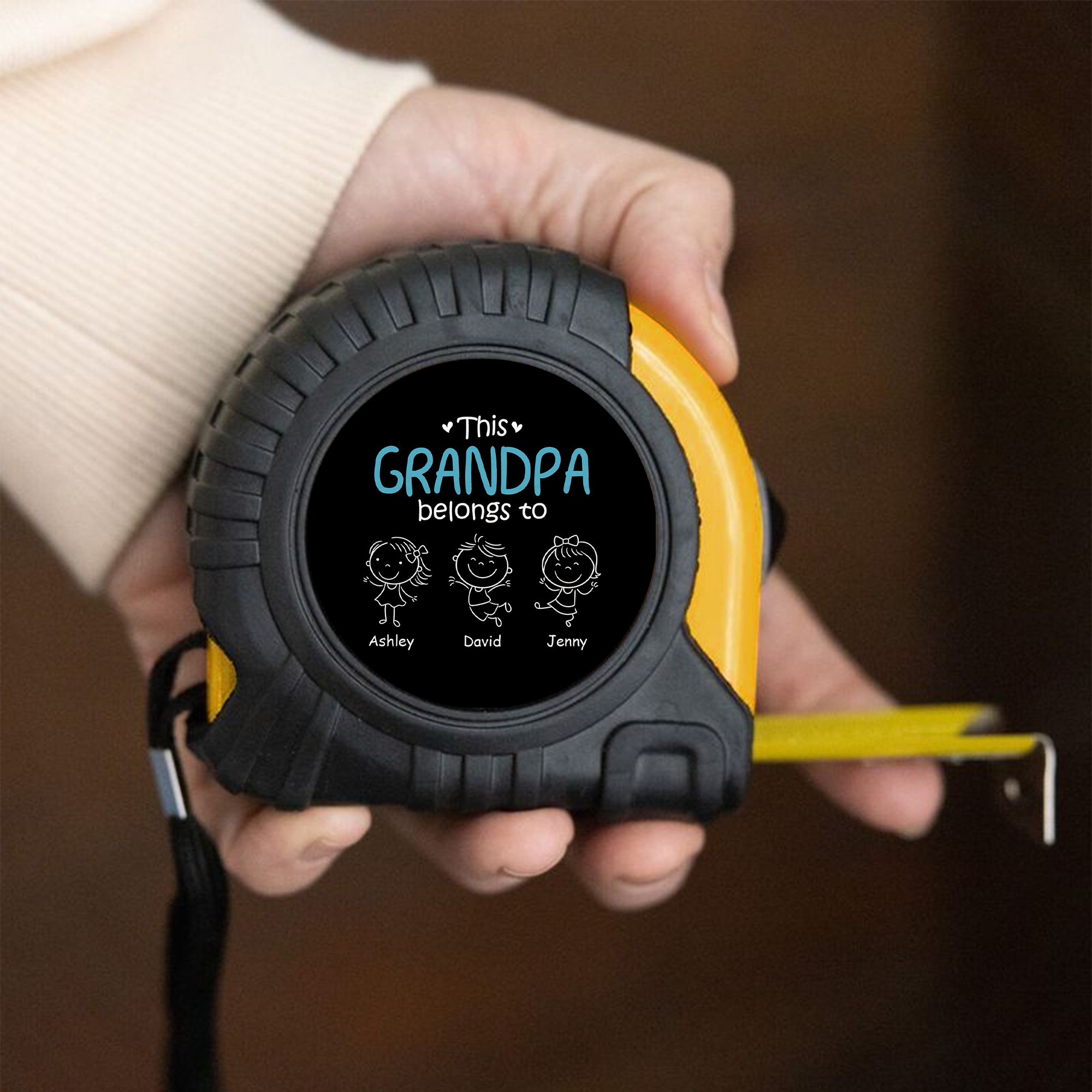 1617OUS2 personalized grandpa gift this grandpa belongs to tape measure 1617OTH8B