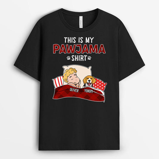 1618AUK1 personalised this is my pawjama t shirt