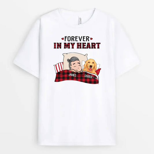 1626AUK1 personalised forever in my heart dog t shirt_dce5eadd b691 4efb 9fc3 b5b606d8bb74