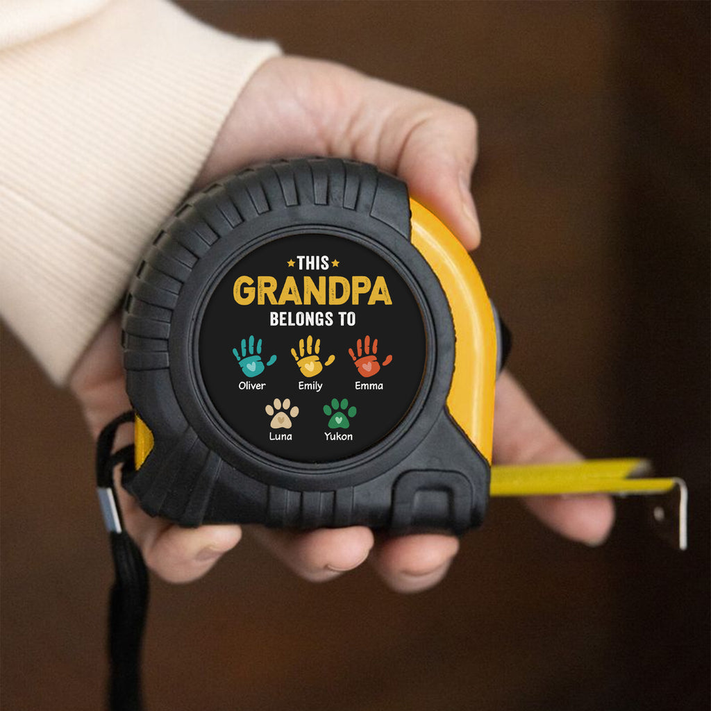 1628OUS2 personalized gift for dad this dad belongs to tape measure 1628OKQ5B