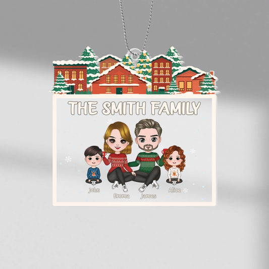 1631OUK1 personalised the christmas family ornament