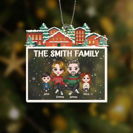 1631OUK2 personalised the christmas family ornament