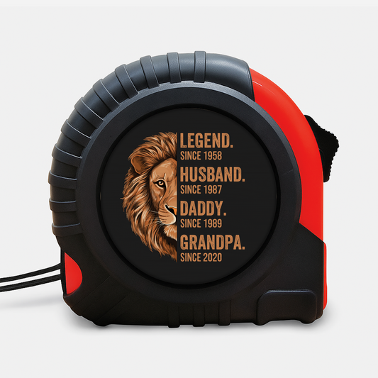 1632OUS1 personalized gifts for grandpa lion tape measure 1632OKN8B