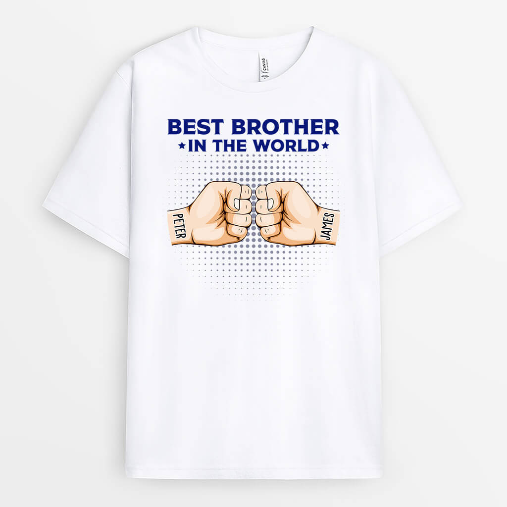 1652AUK1 personalised best brother in the world t shirt