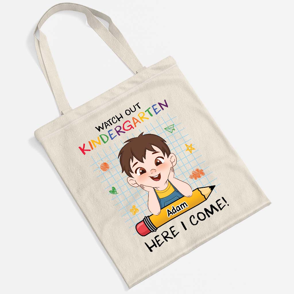 1659BUS2 custom tote bags for kids gifts for 1st day of kindergarten_ 1659B8T8K