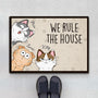 1662DUK1 personalised we rule the house doormat