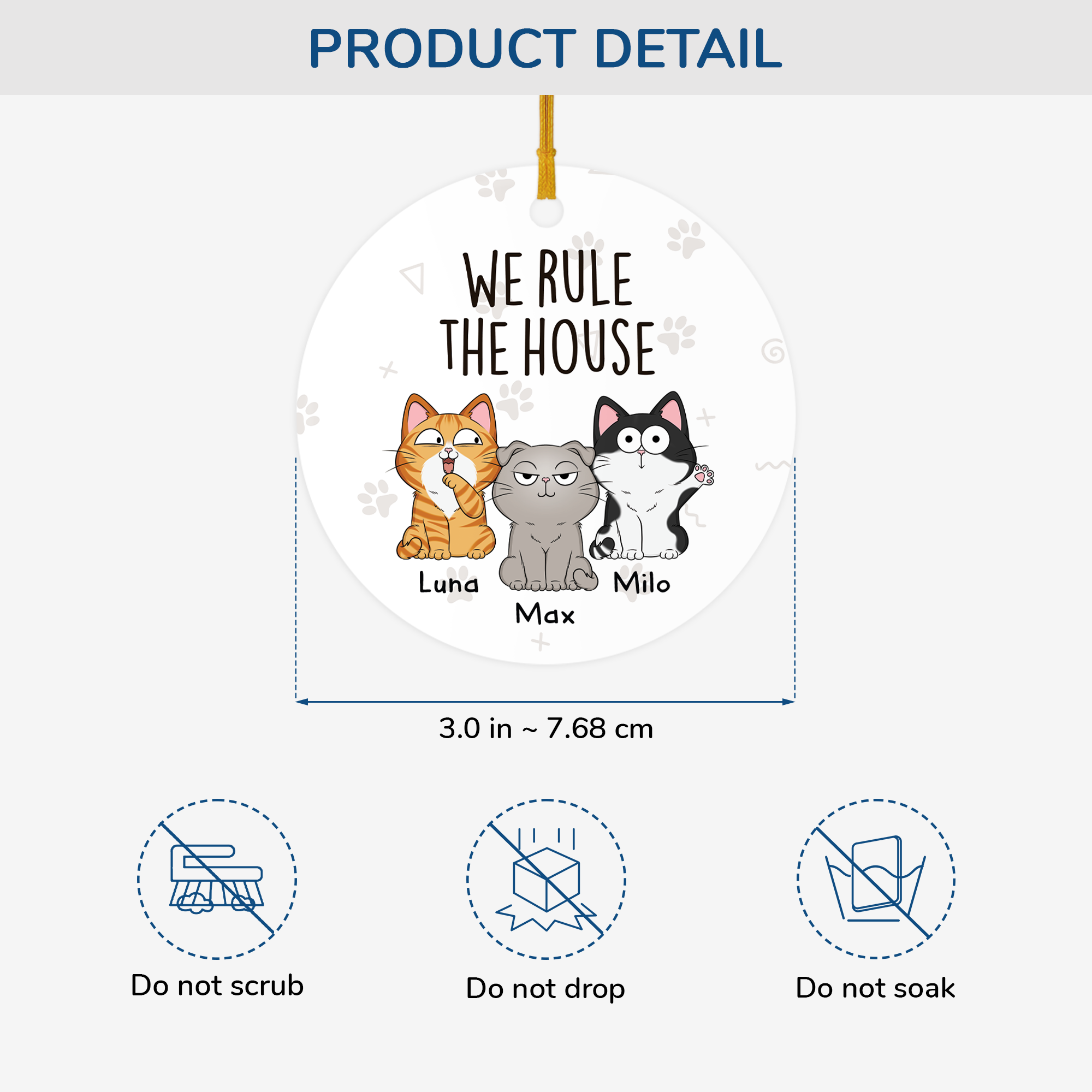 1662OUS3 personalized xmas gifts for cat lovers ceramic cat ornaments 1662O3N8D