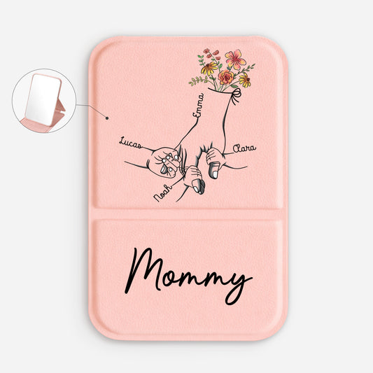 1672AUS1 holding moms hand compact mirror custom gifts for momgrandma 1672aj6p5a