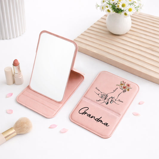 1672AUS2 holding moms hand compact mirror custom gifts for momgrandma 1672aj6p5a