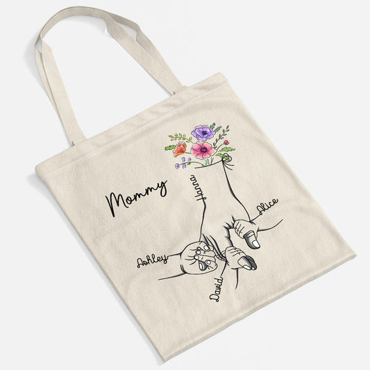 1672BUS2 holding moms hand tote bag personalized gifts for momgrandma 1672b6p5a