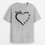 1686AUK1 personalised best grandma with heart t shirt