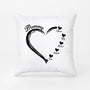 1686PUK2 personalised mum grandmas heart pillow