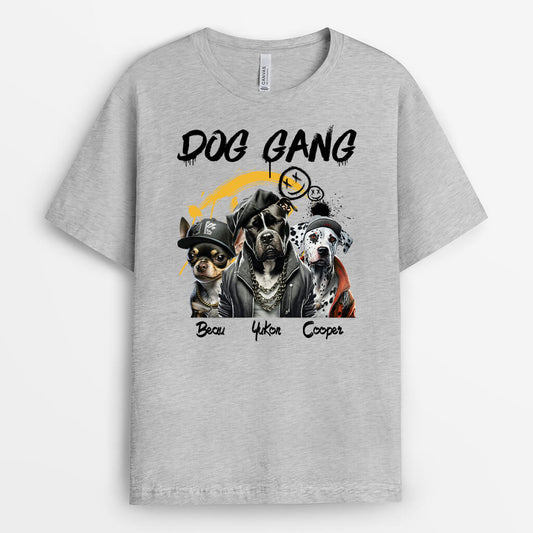 1700AUK1 personalised best dog gang t shirt