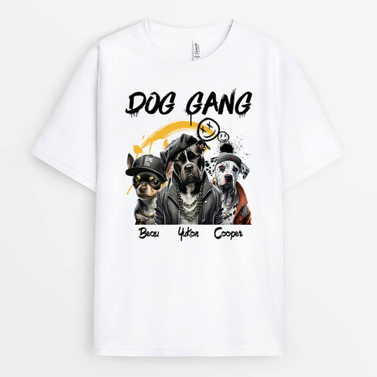 1700AUK2 personalised best dog gang t shirt