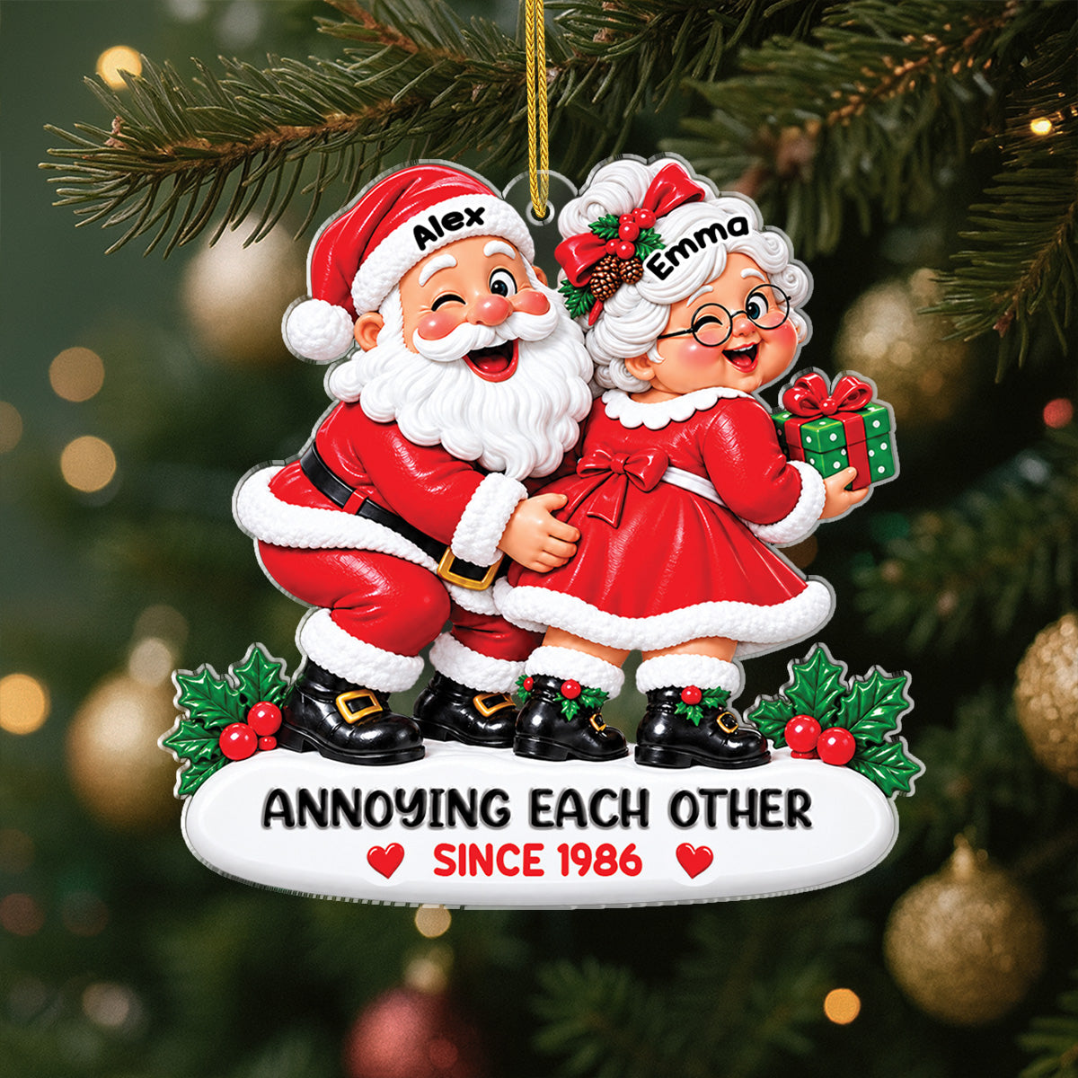 17069O8 ProAcrylicOrnament CouUS RnDNone IdeTNgo NicDTNew