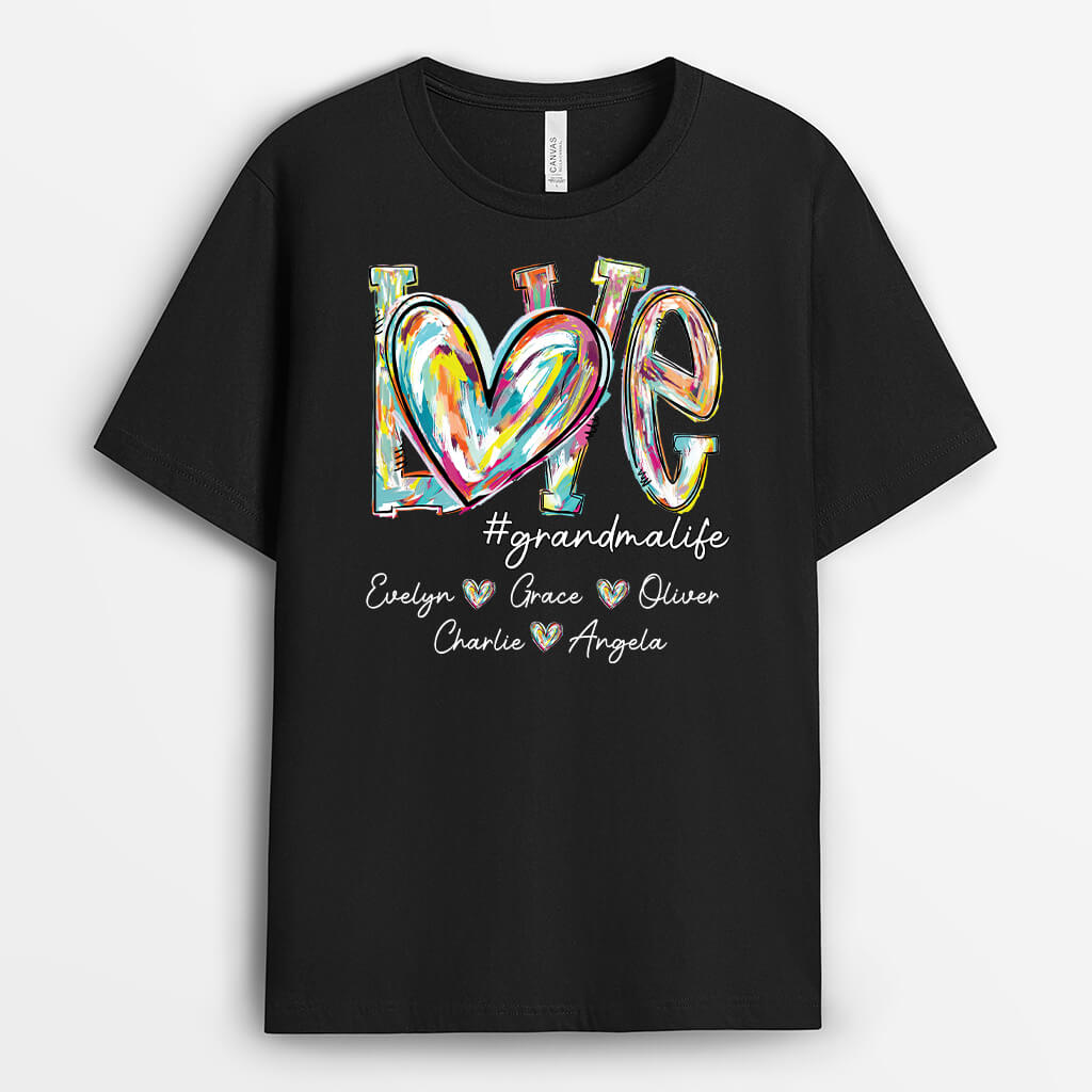 1722AUK1 personalised colorful love to mum t shirt