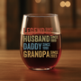 1732IUS1 personalized grandpa gifts legend since stemless wine glass 1732I