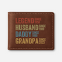 1732JUS1 custom gifts for grandpa legend since leather wallet 1732J