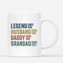 1732MUK1 personalised legend husband daddy and papa since white mug