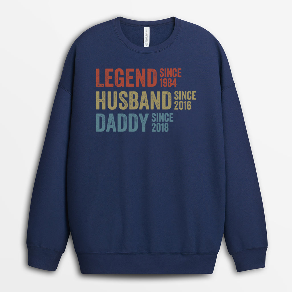 1732WUS2 legend husband dad grandpa sweatshirt custom grandpa gifts 1732W9L5B