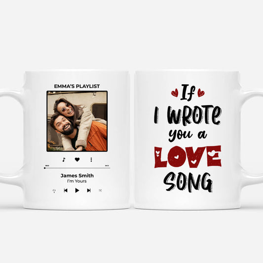 1789MUK1 personalised if i wrote you a love song mug