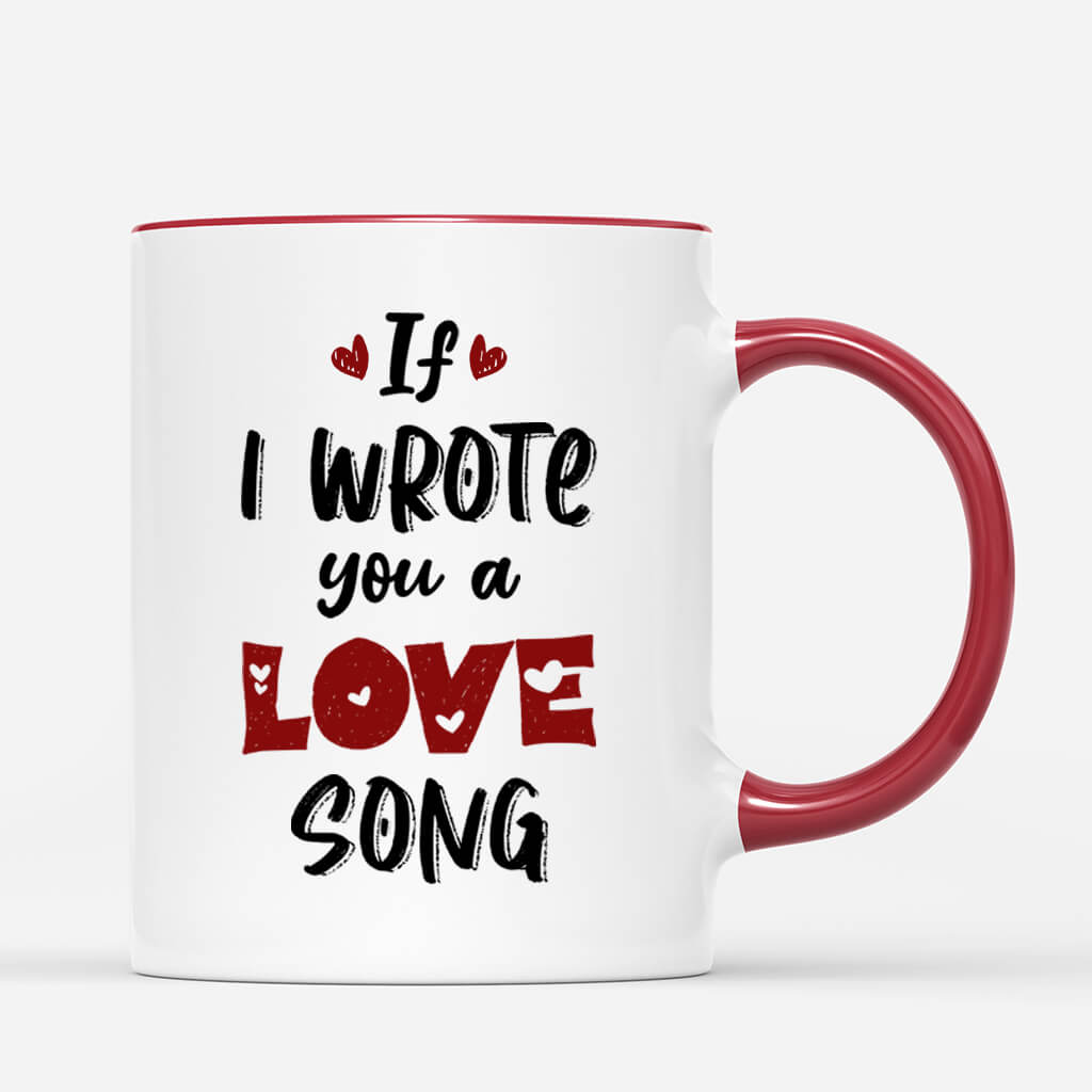 1789MUK3 personalised if i wrote you a love song mug