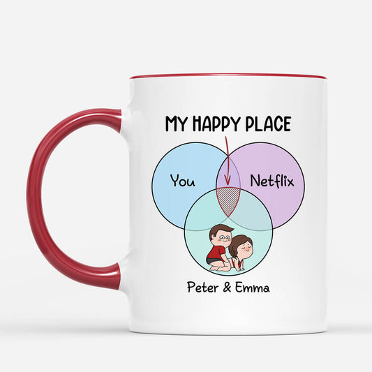 1831MUK2 personalised my happy place mug
