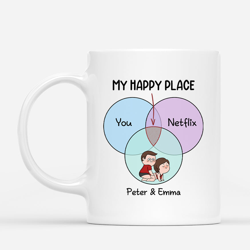 1831MUS1 personalized my happy place mug