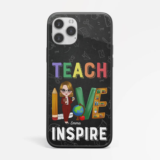 1835FUK1 personalised teach love inspire phone case