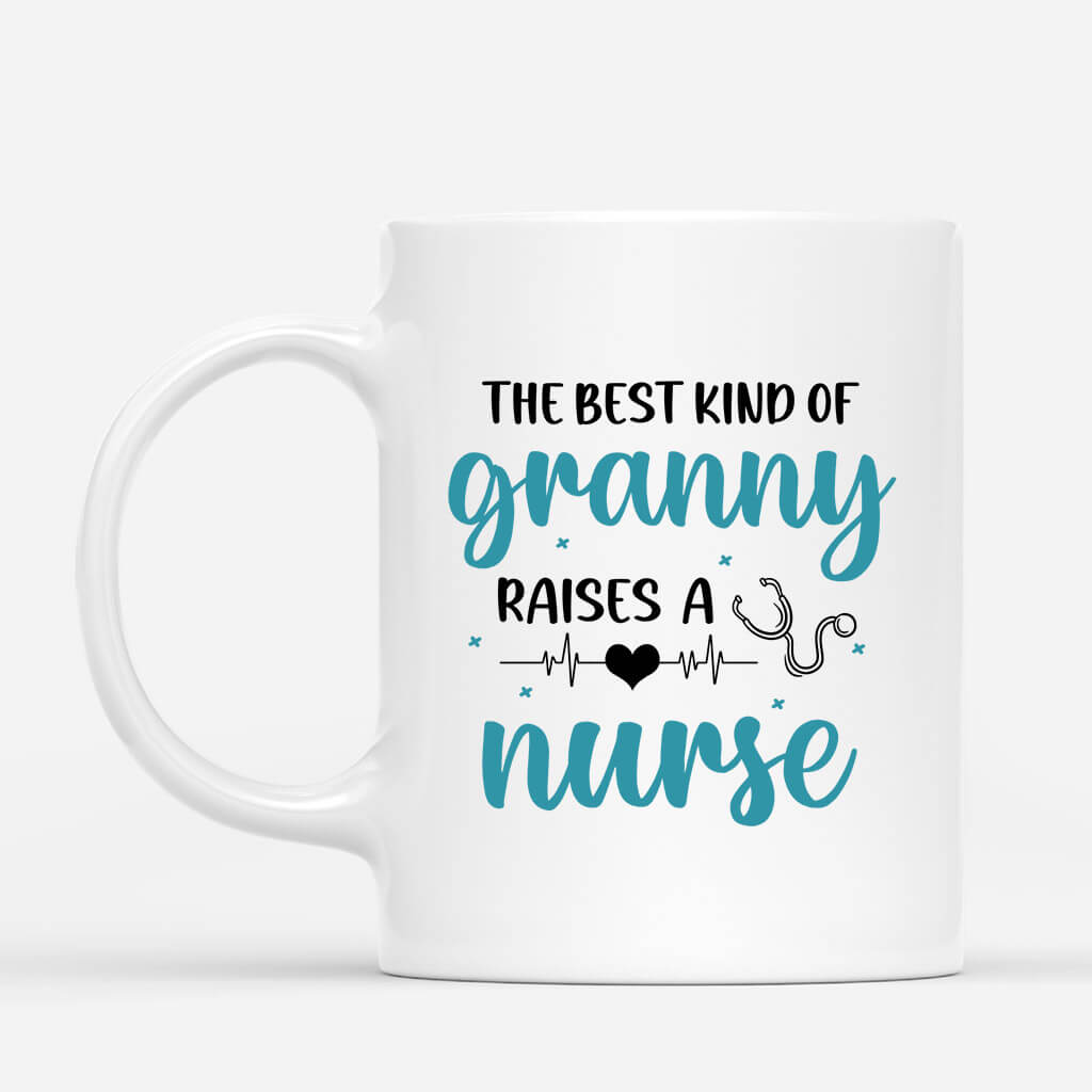1843MUK3 personalised the best kind of mum raises a nurse mug