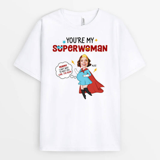 1846AUK1 personaised you are my super woman t shirt