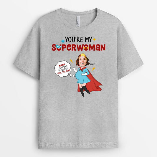 1846AUK2 personaised you are my super woman t shirt