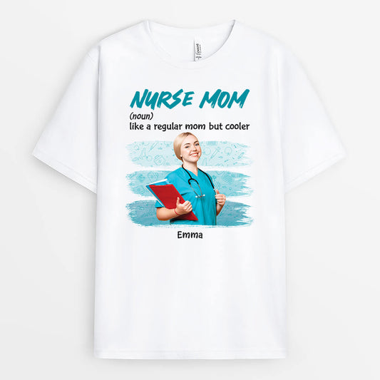 1849AUK1 personalised nurse mum t shirt