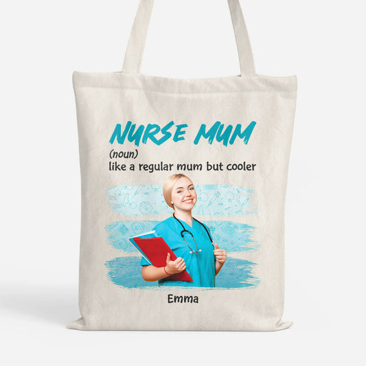 1849BUK1 personalised nurse mum tote bag