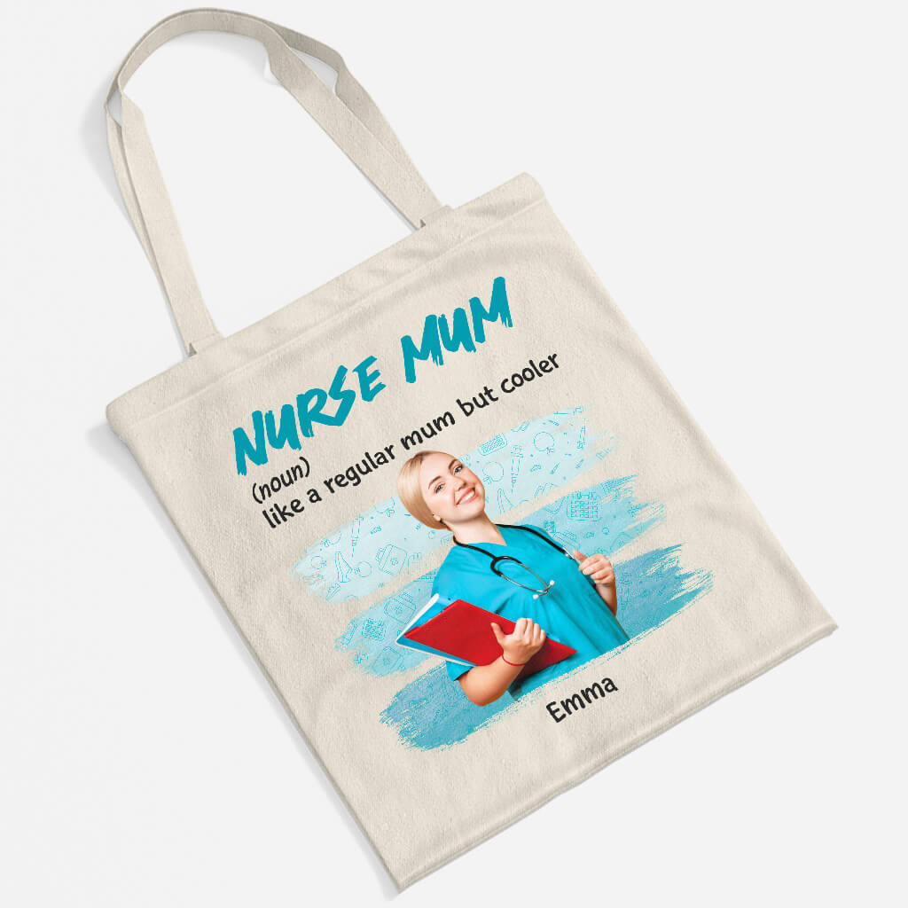 1849BUK2 personalised nurse mum tote bag