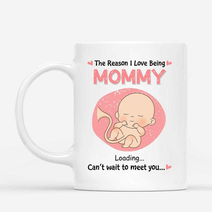 1850MUS1 personalized the reason i love being mommy daddy mug