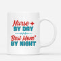 1851MUK3 personalised nurse by day best mum by night mug