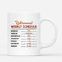 1862MUK3 personalised retirement weekly schedule mug