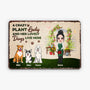 1863EUK2 personalised a crazy plant lady and her lovely dogs metal sign