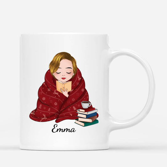 1866MUK2 personalised just a woman who loves books mug