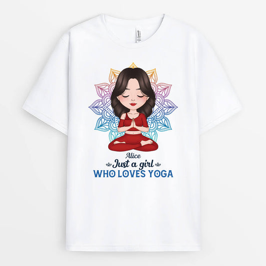 Just a girl in love with yoga, yoga shirt, yoga gifts