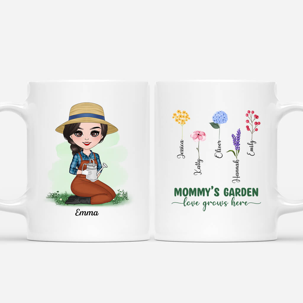 1887MUS1 personalized mommys grandmas garden t shirt