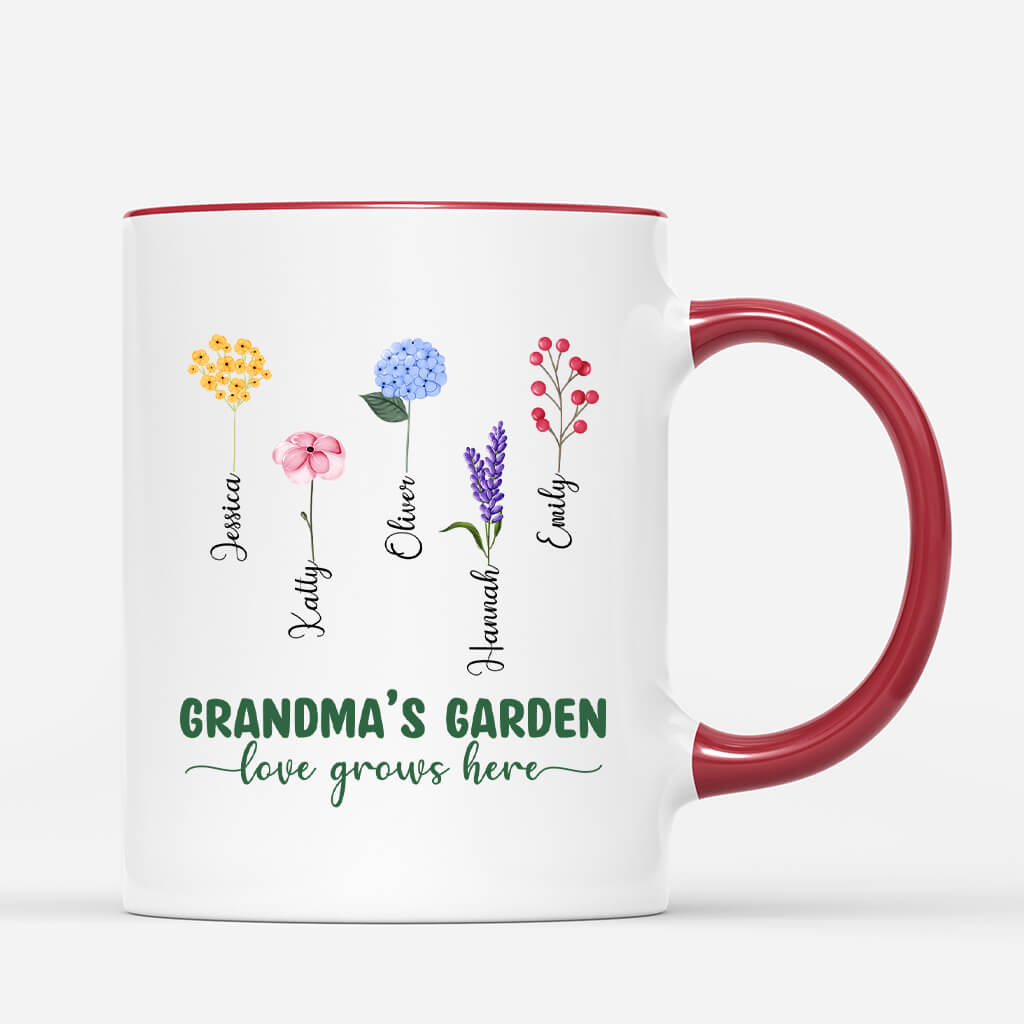 1887MUS3 personalized mommys grandmas garden t shirt