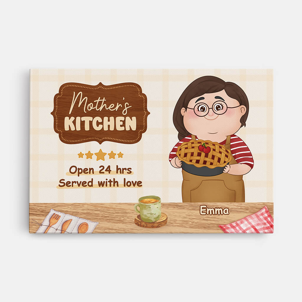 1890CUK1 personalised mummys kitchen canvas